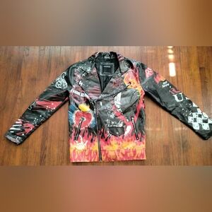 REASON “DON’T TRUST ANYONE SUPPLY CORP.” LEATHER JACKET - Medium